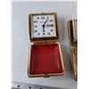 Image 2 : (3) Vintage Mechanical Wind-Up Travel Alarm Clocks Untested