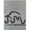 Image 1 : Harvesting Sickle and (3) Hand-Forged Iron Meat Hooks