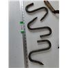 Image 4 : Harvesting Sickle and (3) Hand-Forged Iron Meat Hooks