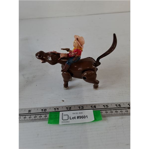 Mechanical Horse Toy and Rider Works But Needs Missing Key