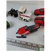 Image 3 : (8) Toy Vehicles As-Is, Utility Truck, Snowmobile, Semi Truck, Cars, Tonka, Teamsters, Welly