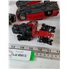 Image 9 : (8) Toy Vehicles As-Is, Utility Truck, Snowmobile, Semi Truck, Cars, Tonka, Teamsters, Welly