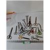 Image 1 : (10+) Assorted Shears & Scissors, (1) Cornering Tool All As-Is