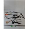 Image 1 : (10+) Assorted Shears & Scissors (1) Towel Clamp & Temaculum Forceps All As-Is