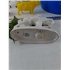 Image 6 : Assorted Plastic Farming/Ranching Animals and Props, Porcelain Horse Sculpture, (4) Small Wheels