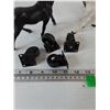 Image 8 : Assorted Plastic Farming/Ranching Animals and Props, Porcelain Horse Sculpture, (4) Small Wheels