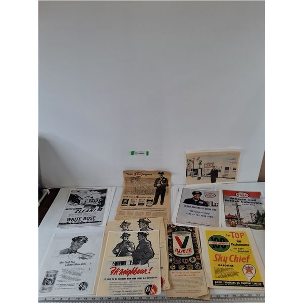 Photocopied & Printed Oil Company Advertisements