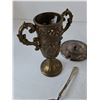Image 2 : Metal Trophy Cup, Small Spoon, Metal Lid, Glass Bowl, Misc