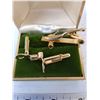 Image 3 : People's Metal Tie Clip and (2) Cuff Links