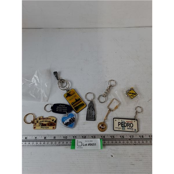 Assorted Keychains, Las Vegas Peter, War Amps, Safety Driver, Cypress Hills, Vancouver