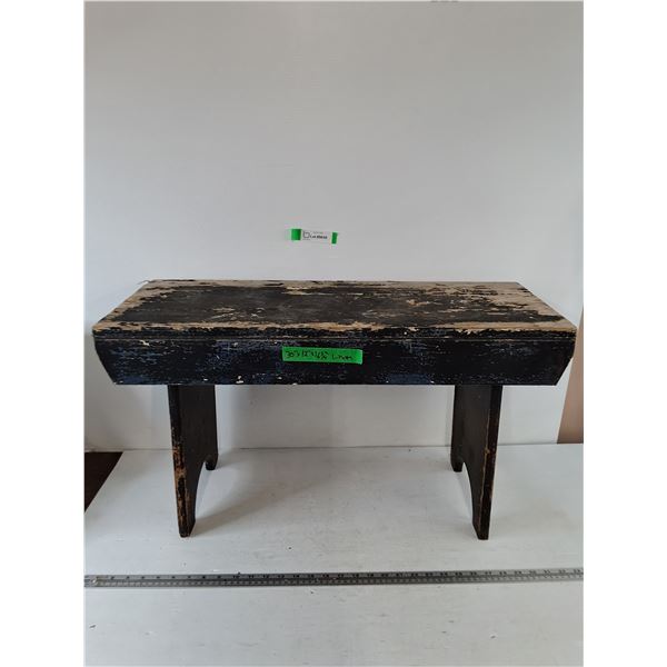 *Painted Black Wooden Bench No Shipping