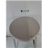 Image 2 : *20 3/4" Tall White Painted Metal Stool No Shipping