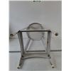 Image 5 : *20 3/4" Tall White Painted Metal Stool No Shipping
