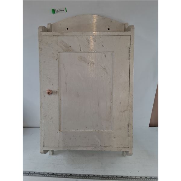 *White Painted Wooden Wall Mounted Cupboard No Shipping