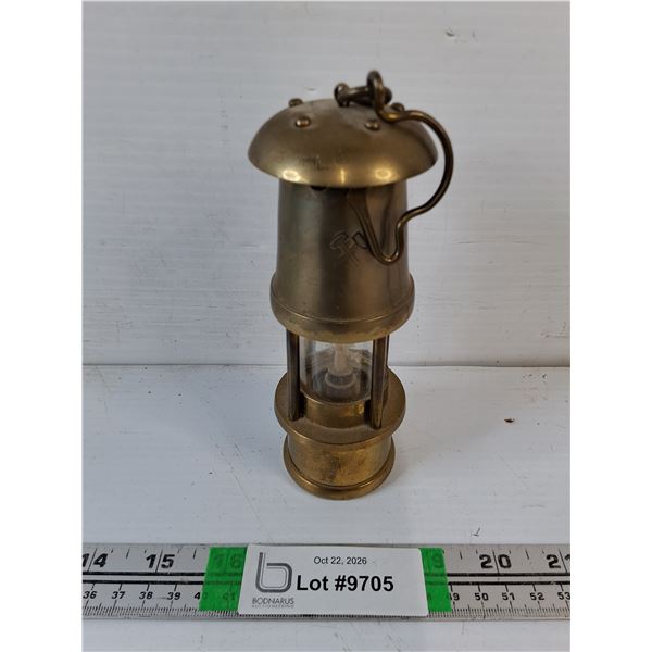 Brass Replica of a Miner's Lamp