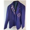 Image 2 : Purple Regalia Blazer Featuring Elks of Canada with Membership Pins with Fez Hat,Vintage Black Hat