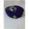 Image 6 : Purple Regalia Blazer Featuring Elks of Canada with Membership Pins with Fez Hat,Vintage Black Hat