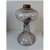 Image 2 : (4) Antique Clear Glass Oil Lamps-no chimneys