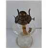 Image 7 : (4) Antique Clear Glass Oil Lamps-no chimneys