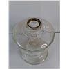 Image 9 : (4) Antique Clear Glass Oil Lamps-no chimneys