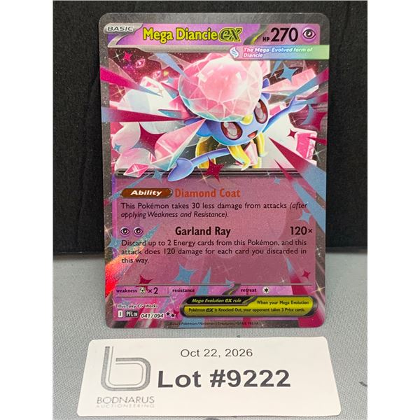 Pokemon - Mega Diancie ex Holo Card Mint Authentic
