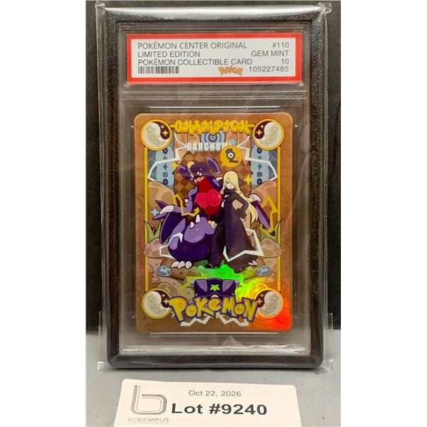 Pokemon Center Japanese Encased - Limited Edition GARCHOMP #110 Full Art Holo Card Mint Authenticity
