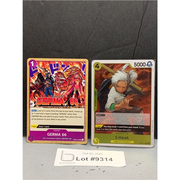 (2) ONE PIECE - Gold Foil / Foil Cards Mint Authentic