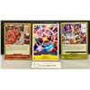 Image 1 : (3) ONE PIECE - 2 x Gold Foil & 1 x Regular Cards Mint Authentic