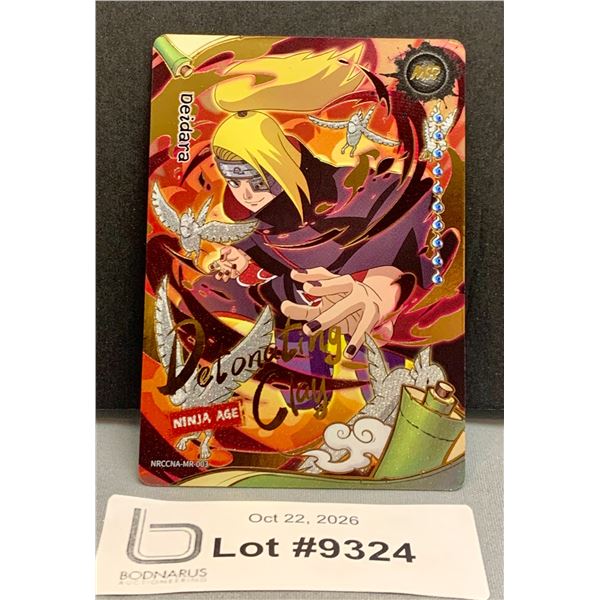 NARUTO Ultra Rare 2026 - Deidara Ninja Age Gold Textured Foil Thick Card Stock MINT AUTHENTIC