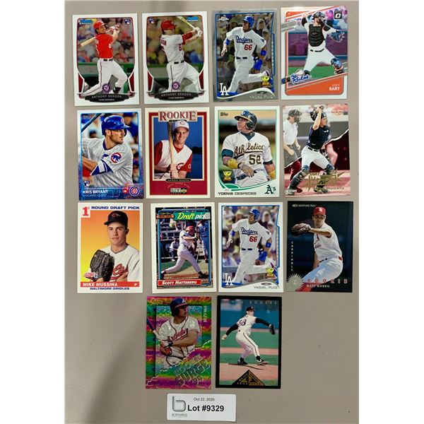 (14) MLB Baseball - Lot of ALL ROOKIE Cards NRMINT - MINT Authentic