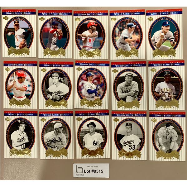 (15) MLB Baseball - Lot of World Series Gold Foil Cards NRMINT - MINT Authentic