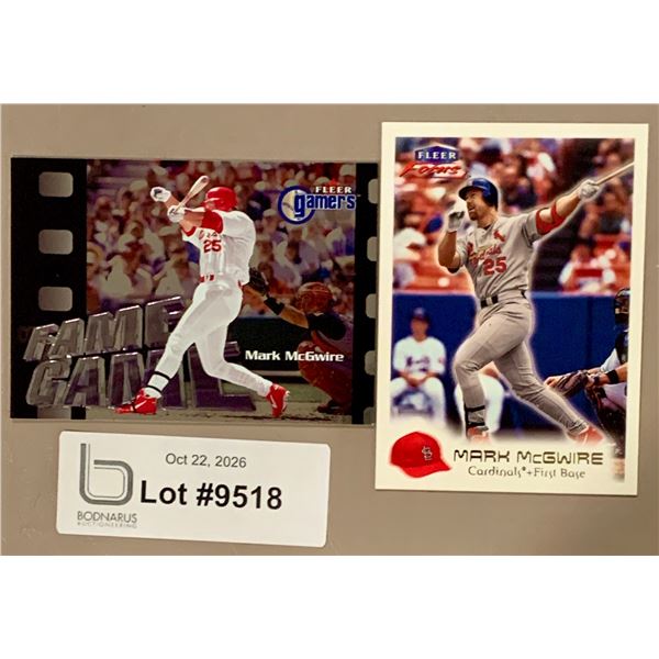 (2) MLB Baseball - Mark McGwire Cards NRMINT - MINT Authentic