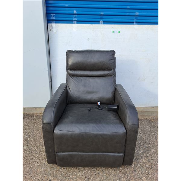 ~Leather-Look Automatic Reclining Chair (32x38x40") - Untested, Pickup Only
