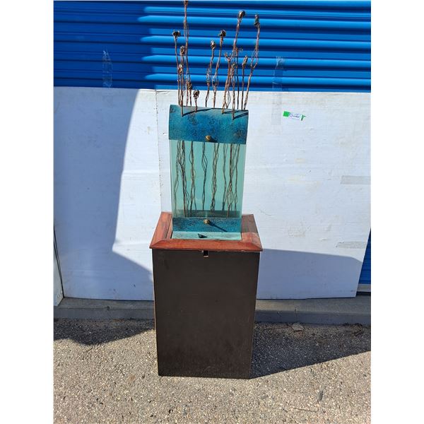 ~Decorative Copper/Glass Display Table, Pickup Only