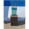 Image 1 : ~Decorative Copper/Glass Display Table, Pickup Only
