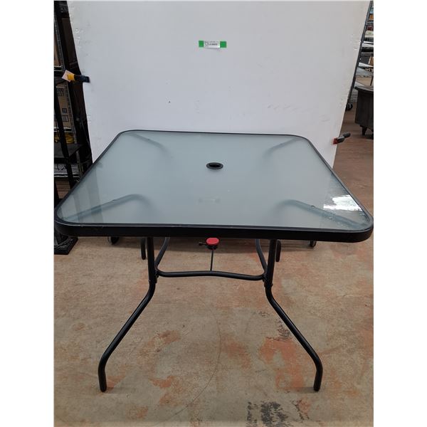 *Glass Top Patio Table (33.5x28") - As Is, Pickup Only
