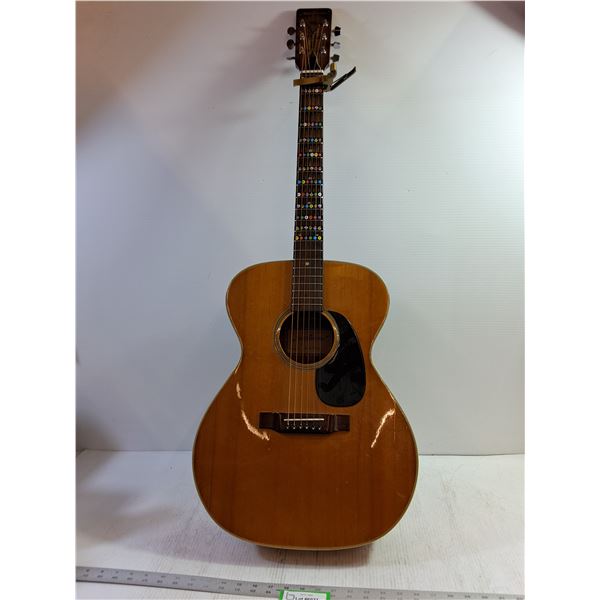 CBS Masterworks Acoustic Guitar w/ Training Stickers and Capo, Pickup Only