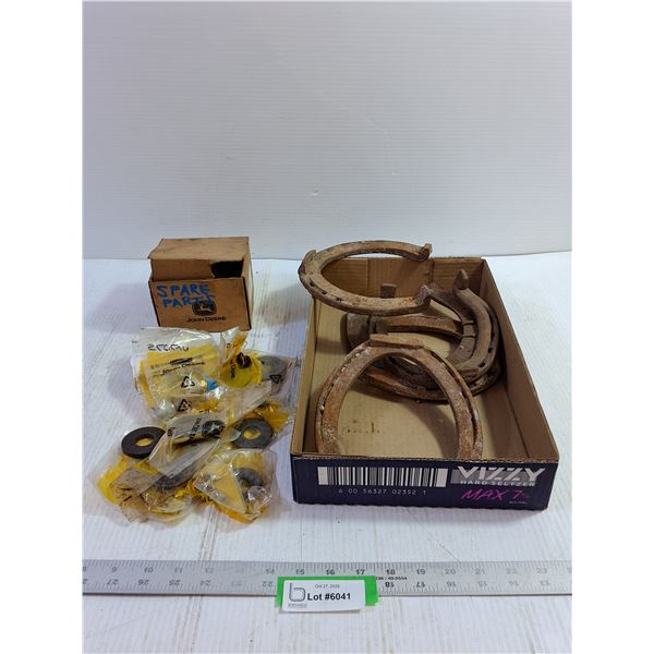 Assorted Spare John Deere Parts, Horseshoes (5)