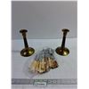 Image 1 : Candle Holders, Assorted Butter Knives and Spoons