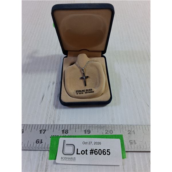 ^Sterling Silver Cross Necklace