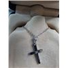 Image 4 : ^Sterling Silver Cross Necklace