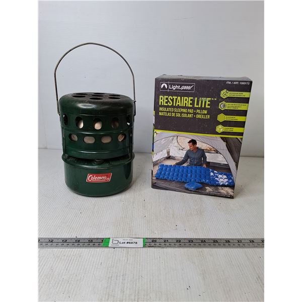 Coleman Quick-Lite Catalytic Heater, Insulated Sleeping Pad