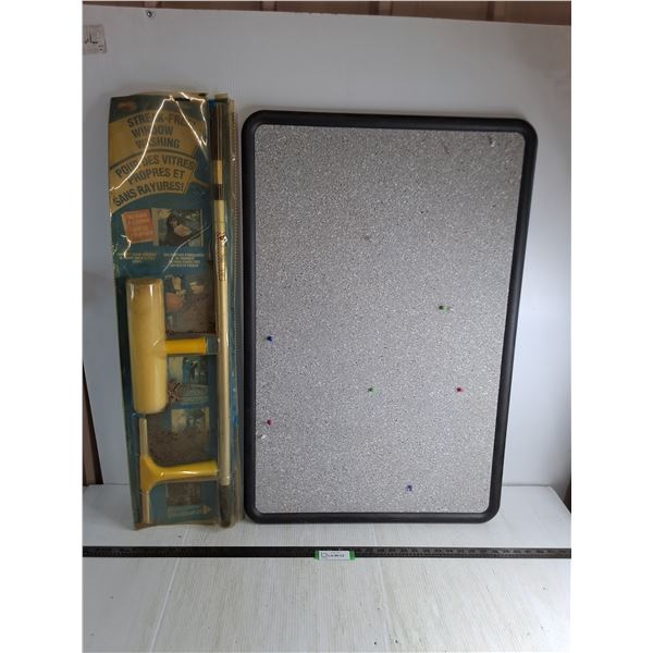 NOS Window Washing Kit, 24" x 36" Bulletin Board - Cannot Ship
