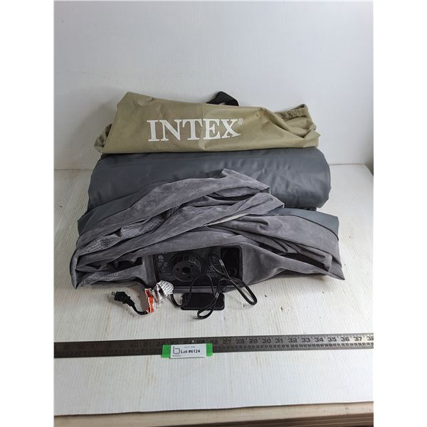 Intex Self-Inflating 55" Wide Double Mattress - Tested w/Storage Tote, Pickup Preferred
