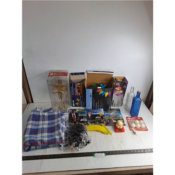 Tree Topper, String Lights, Throw Blanket, Bryan Dodge Mentorship Courses, Costume Wig, Misc.