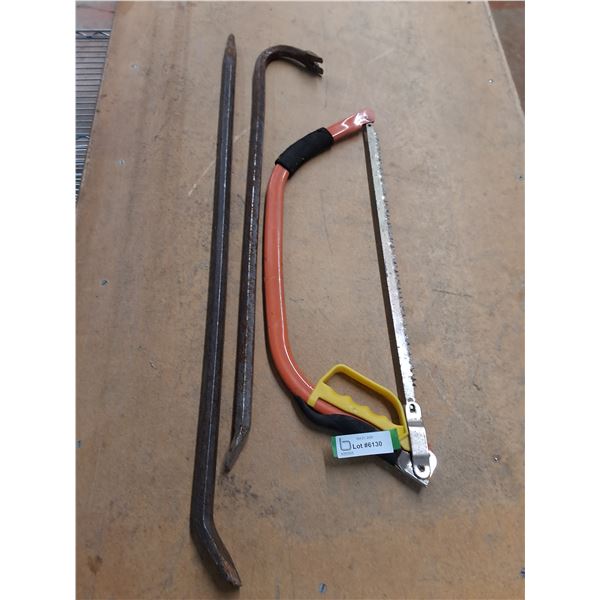 Prybars & 20" Bow Saw, Pickup Only