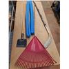 Image 2 : Leaf Rake, Ice Scraper, Left Shot Koho Hockey Stick, Pool Noodles - Longest 66" - Cannot Ship