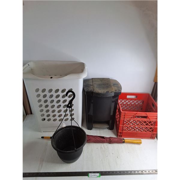 Laundry Hamper, Garbage Can, Milk Crate, Plant Pot, Cheerios Umbrella - Pickup Only