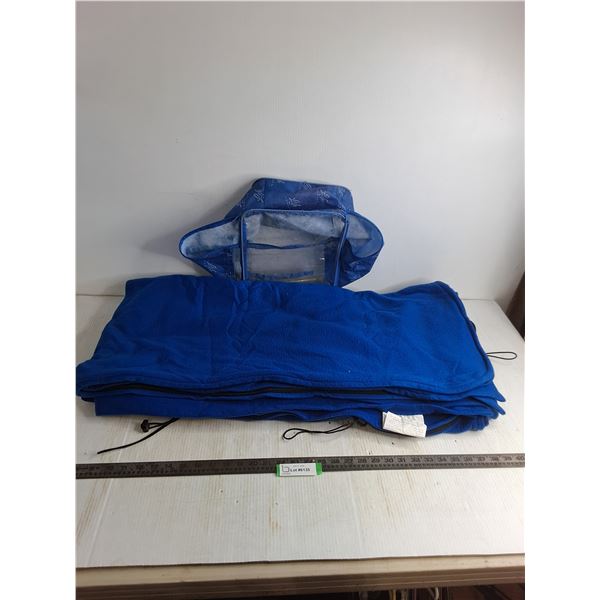 (2) Fleece Adult Size Sleeping Bags w/Storage Tote