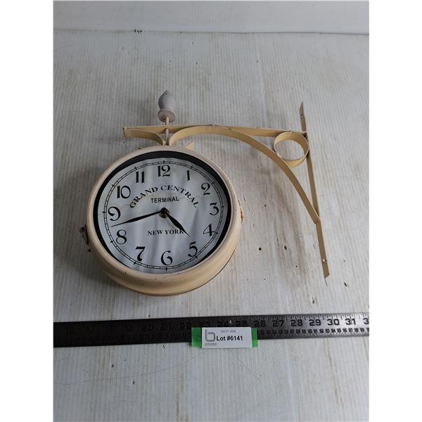 Retro Double Sided "Grand Central Station" Wall Clock